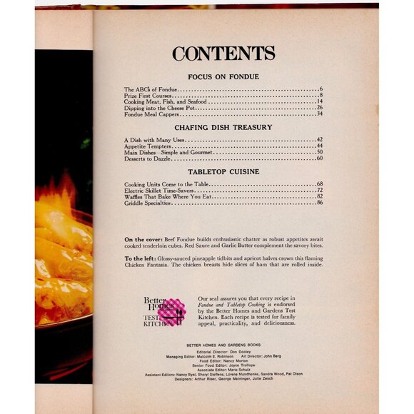 Better Homes & Gardens Fondue & Tabletop Cooking (1970 Hardcover) - Picture 3 of 8